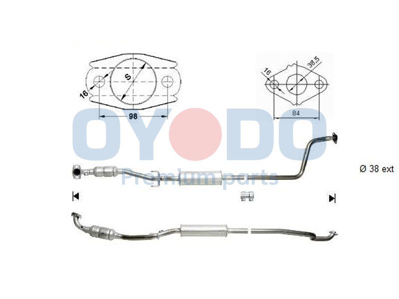 10n0088oyo Oyodo Каталізатор для Toyota Yaris