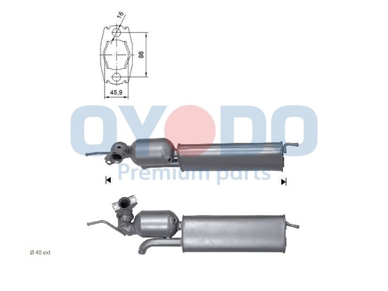 10n0015oyo Oyodo Катализатор для Smart Fortwo
