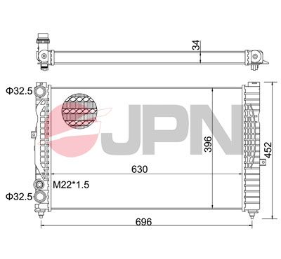 60c9001jpn JPN Радиатор охлаждения двигателя