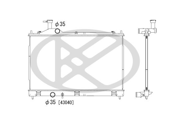 pl032873 Koyorad Радиатор охлаждения двигателя для Mitsubishi Outlander