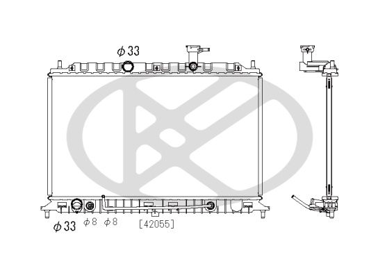 pl822455 Koyorad Радіатор охолодження двигуна для Kia Rio