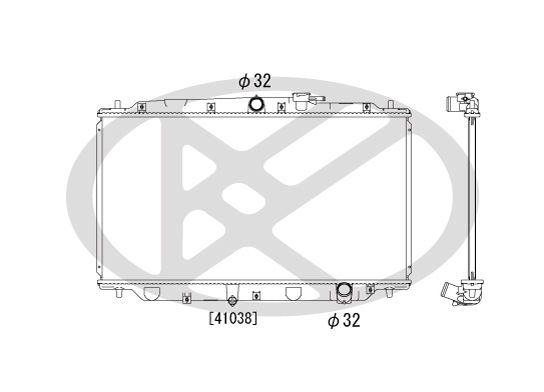 pl080822 Koyorad Радиатор охлаждения двигателя для Honda Prelude