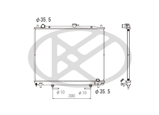 pl032073 Koyorad Радіатор охолодження двигуна для Mitsubishi Pajero