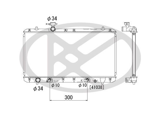 pl101342 Koyorad Радиатор охлаждения двигателя для Suzuki Liana