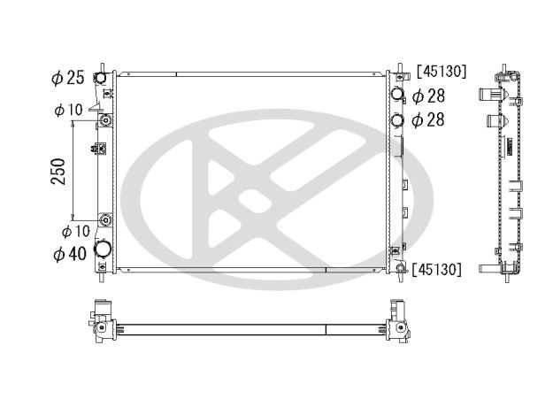pl092272 Koyorad Радіатор охолодження двигуна для Subaru Tribeca