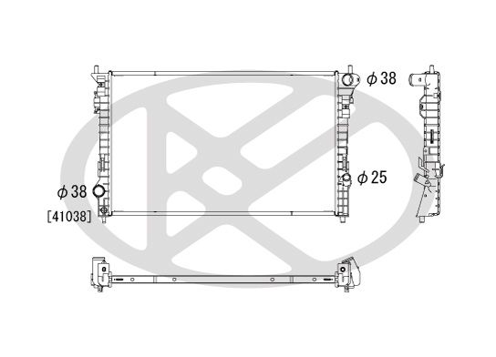 pl322052 Koyorad Радиатор охлаждения двигателя для Ford Edge
