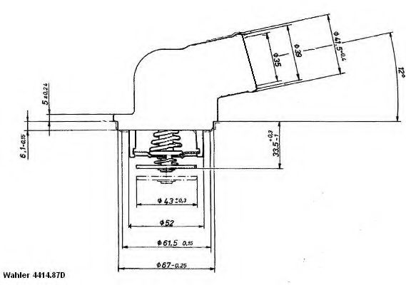 4414.87D Wahler Термостат