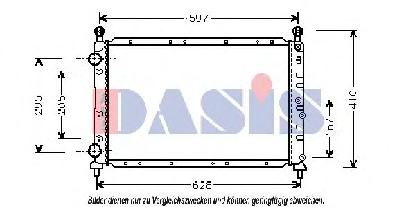 010310N Aks Dasis Радиатор охлаждения двигателя