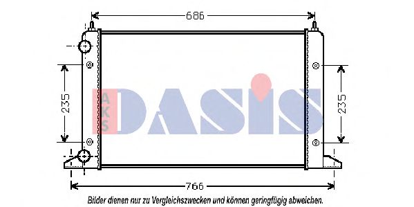 040490N Aks Dasis Радіатор охолодження двигуна