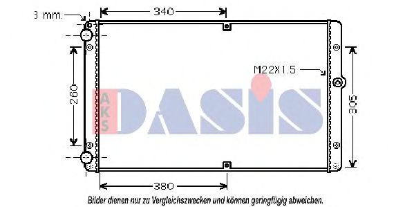 041001N Aks Dasis Радіатор охолодження двигуна для Volkswagen Transporter