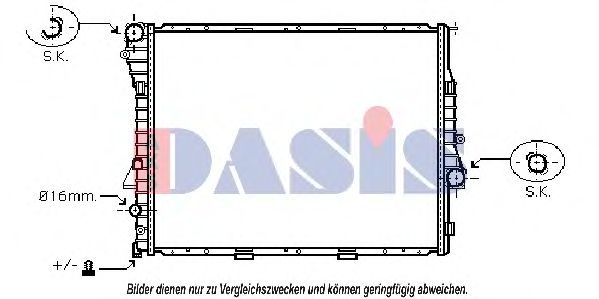 050033N Aks Dasis Радіатор охолодження двигуна для BMW X5