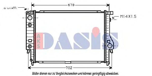 050760N Aks Dasis Радіатор охолодження двигуна