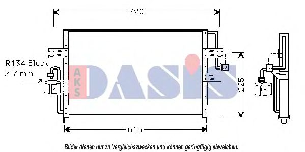 072150N Aks Dasis Радіатор кондиціонера для Nissan Primera