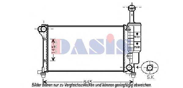 080097N Aks Dasis Радіатор охолодження двигуна для Fiat Panda