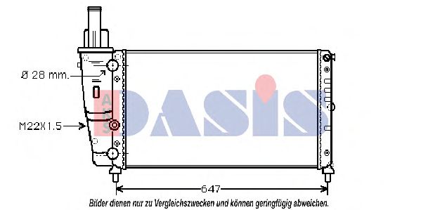 081350N Aks Dasis Радіатор охолодження двигуна