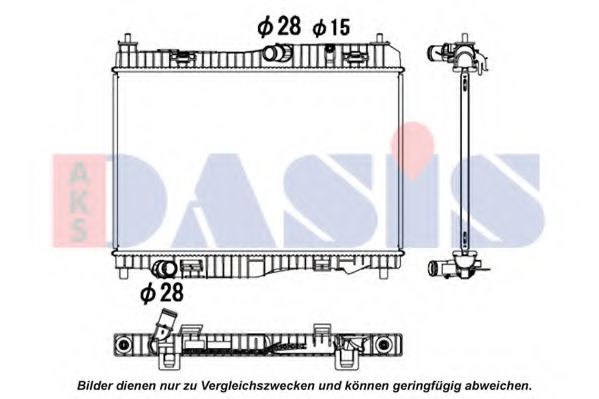 090093N Aks Dasis Радіатор охолодження двигуна