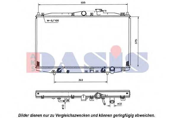 101280N Aks Dasis Радіатор охолодження двигуна для Honda Accord