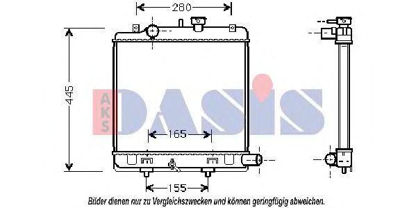 111280N Aks Dasis Радіатор охолодження двигуна для Mazda Demio