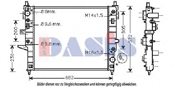 121740N Aks Dasis Радіатор охолодження двигуна для Mercedes M-Class