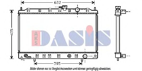 140046N Aks Dasis Радіатор охолодження двигуна