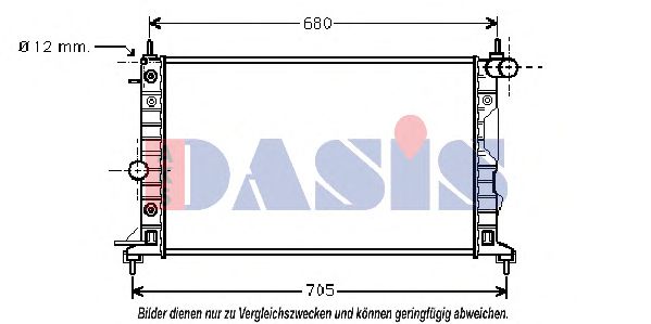 150022N Aks Dasis Радіатор охолодження двигуна для Opel Vectra