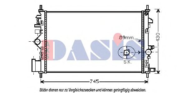 150093N Aks Dasis Радіатор охолодження двигуна