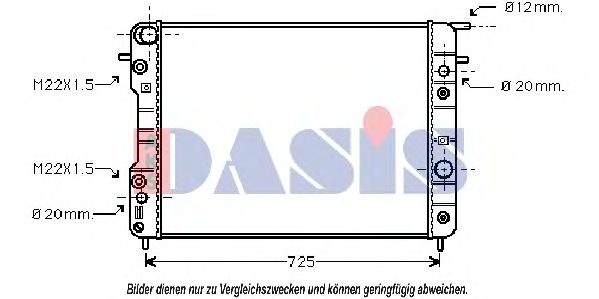 151210N Aks Dasis Радіатор охолодження двигуна для Opel Omega