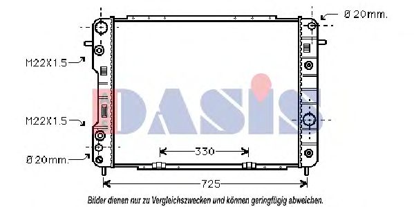 151250N Aks Dasis Радіатор охолодження двигуна для Opel Omega