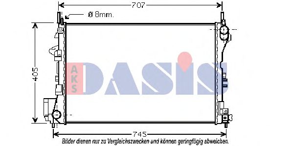 152014N Aks Dasis Радіатор охолодження двигуна