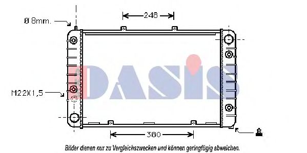 170001N Aks Dasis Радиатор охлаждения двигателя для Porsche 928