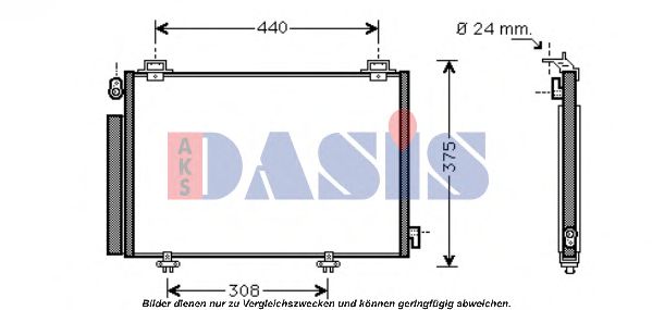 212040N Aks Dasis Радиатор кондиционера для Toyota Yaris