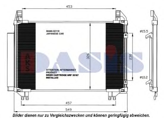 212054N Aks Dasis Радиатор кондиционера