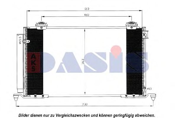 212064N Aks Dasis Радіатор кондиціонера для Toyota Avensis