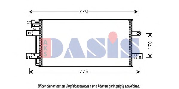 242050N Aks Dasis Радіатор кондиціонера для Volkswagen Transporter