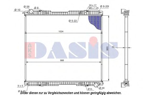 270007S Aks Dasis Радіатор охолодження двигуна