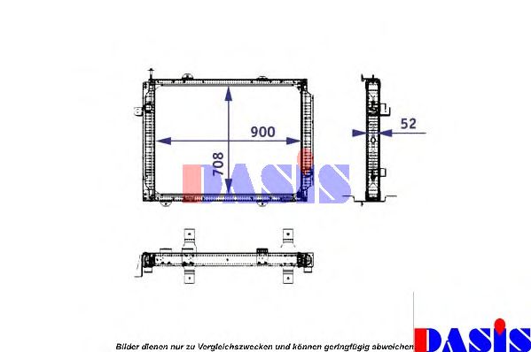 290008N Aks Dasis Радіатор охолодження двигуна