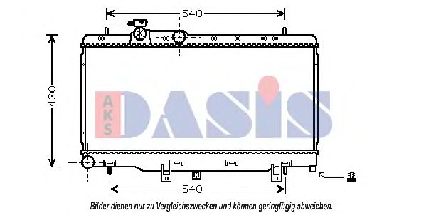 350005N Aks Dasis Радиатор охлаждения двигателя
