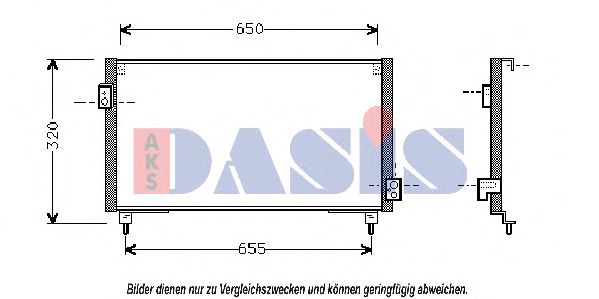 352060N Aks Dasis Радіатор кондиціонера для Subaru Impreza