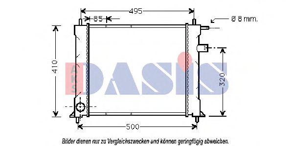 370330N Aks Dasis Радиатор охлаждения двигателя