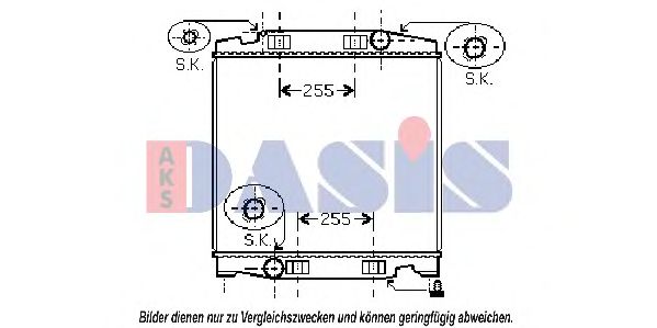 400016N Aks Dasis Радиатор охлаждения двигателя