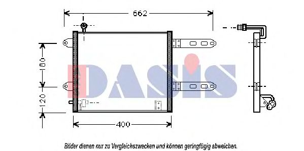 482250N Aks Dasis Радиатор кондиционера