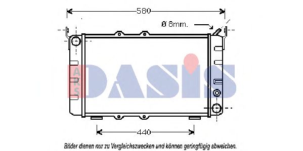 490010N Aks Dasis Радіатор охолодження двигуна