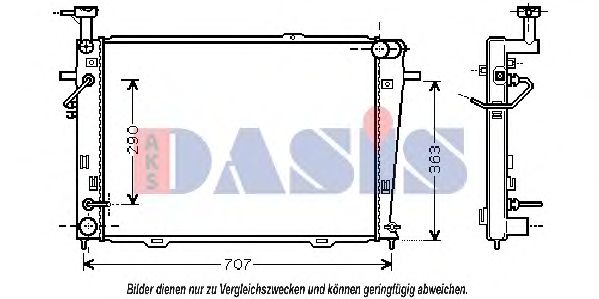 510041N Aks Dasis Радіатор охолодження двигуна