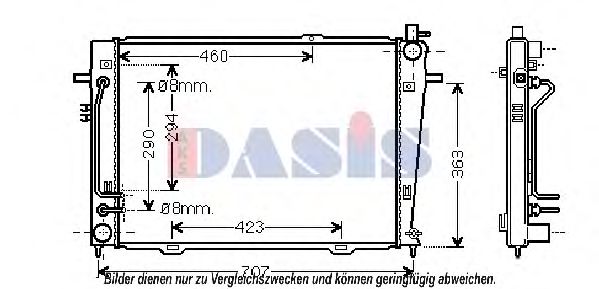 510113N Aks Dasis Радіатор охолодження двигуна