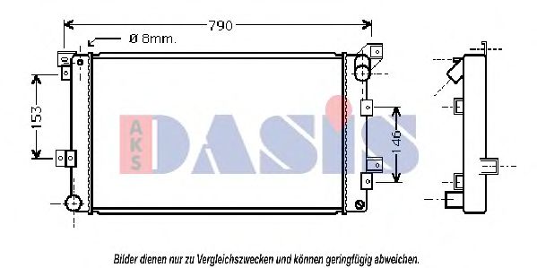 520280N Aks Dasis Радиатор охлаждения двигателя