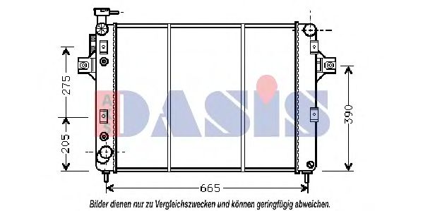 520670N Aks Dasis Радіатор охолодження двигуна