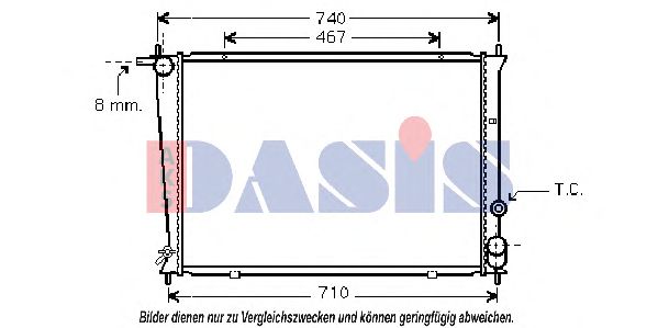 560007N Aks Dasis Радиатор охлаждения двигателя