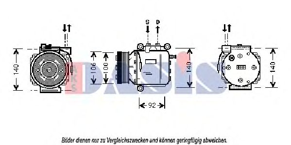 850910N Aks Dasis Компресор кондиціонера для SAAB 9-3
