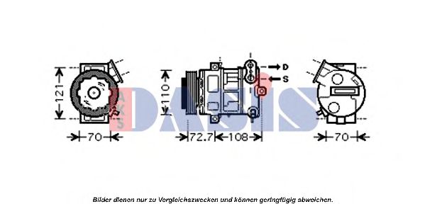 851555N Aks Dasis Компресор кондиціонера для Opel Corsa