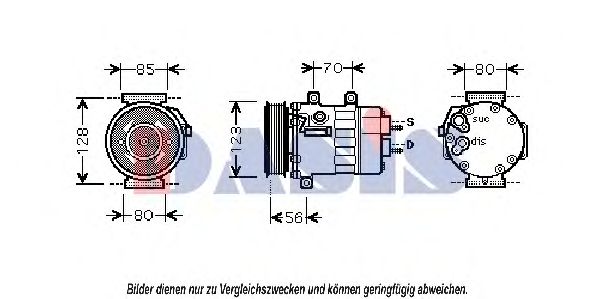 851815N Aks Dasis Компрессор кондиционера
